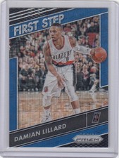 2016-17 Damian Lillard Prizm FIRST STEP BLUE WAVE HOLO Parallel /99 - #1 Blazers