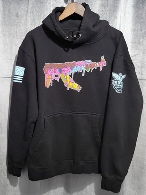 WE THE PEOPLE Ice Cream AK47 Graphic Black Hoodie Holsters 2nd Amendment XL