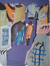 Pierre AMBROGIANI : Balade nocturne, Lithographie originale signée