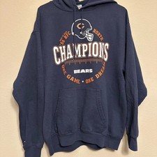 Vintage 2006 Chicago Bears NFC Champions Navy Hoodie Size: Measurements