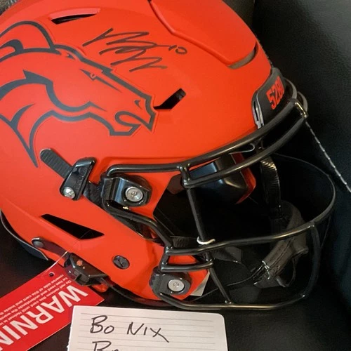 Bo Nix Denver Broncos Autographed Football Helmet Original Signed