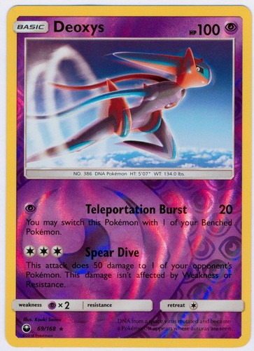 Deoxys 69/168 Reverse Holo Rare Celestial Storm Pokemon NM