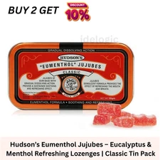 3 X Hudson's Eumenthol Jujubes Classic 50g for Refreshing the Mouth and Breath