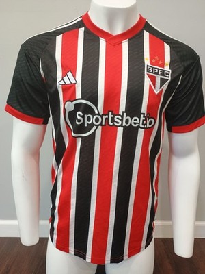 Adidas Sz M SPFC Sao Paulo Brazil Soccer Jersey Adult Red Black White Adult 2023