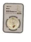 1884 Morgan Dollar New Orleans NGC MS 63 Uncirculated Silver $1 Coin KM#110