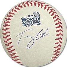 Tommy Edman Signed Autographed World Series Stamped Baseball Dodgers Tristar