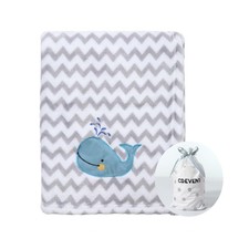 30x40 Inch Cozy Fluffy Baby Blanket Boys Girls Whale Bedding Stroller Gift