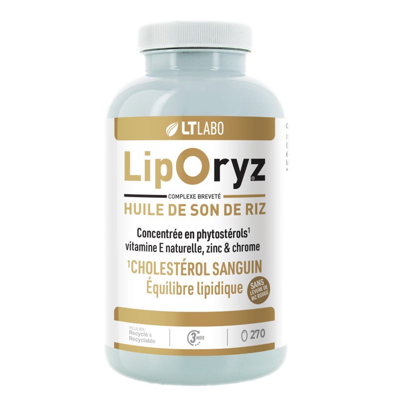 Liporyz 270 capsules LT LABO complement alimentaire riz rouge antioxydant