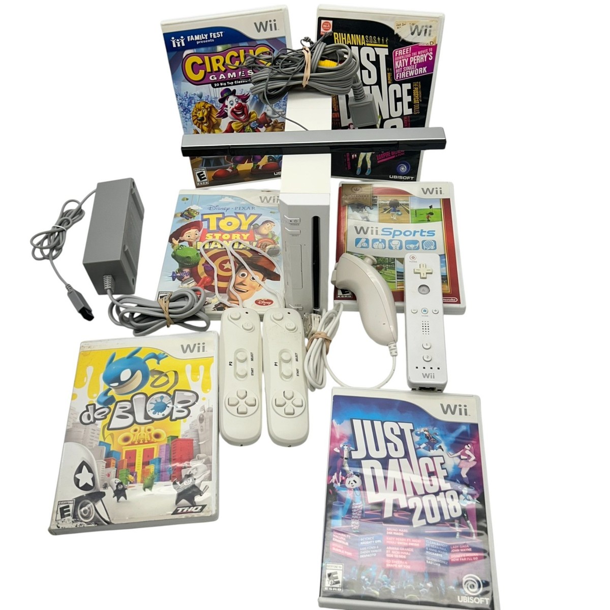 wiiセット+ゲーム Nintendo Wii Game System Lot & with 6 Games: Wii Sports, Just