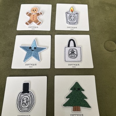 Diptyque x Lucy Sparrow Limited Edition Filz Sticker Patches Set NEU