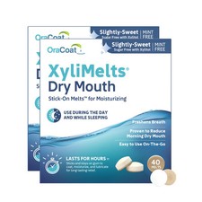 Oracoat XyliMelts Dry Mouth Relief Moisturizing Oral Adhering Discs 40 Count,...