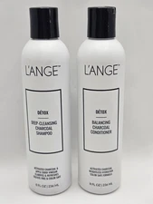 L'ange Detox Deep Cleansing Charcoal Shampoo & Balancing Conditioner 8 oz Each