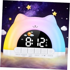 Kids Alarm Clock, OK to Wake Alarm Clock for Kids, Cat Clock with 11 Colors