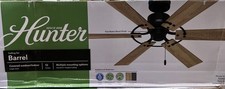 Hunter Barrel 52 in. Indoor/Outdoor Matte Black Ceiling Fan Sealed
