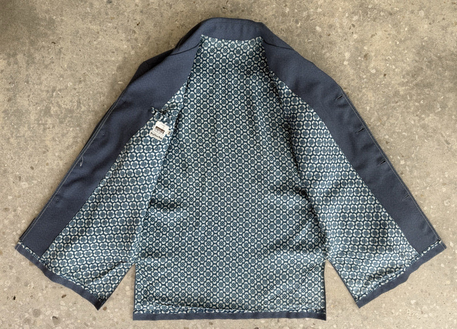 VINTAGE MONTGOMERY WARD JACKET DENIM STYLE 70S LEISURE SUIT COAT SEPARATE BLUE - second product detail image