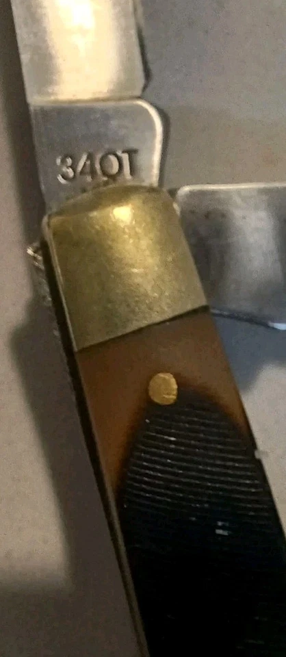 Navaja de bolsillo vintage Schrade Old Timer 34OT Middleman Stockman 3 hojas - EE. UU. Foto 4 de 4