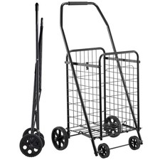 Folding Utility Cart W/ Swivel Wheels 90 lbs Load Capacity Durable Rolling