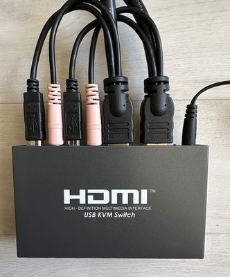 HDMI 2-Port USB / Audio - KVM-Switch mit ''Select Switch   2,0m Verkabelung