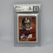 TOM RATHMAN SIGNED 1988 TOPPS ROOKIE CARD #41 BECKETT AUTO GRADE 10 GEM