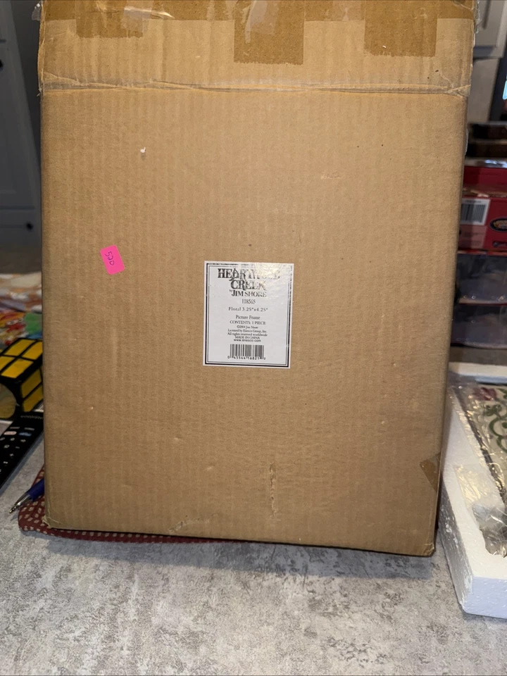 Marco de fotos floral MiB Enesco Jim Shore Heartwood Creek 3,25x4,2 raro encontrado Foto 2 de 2