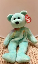RARE TY Beanie Babies - Ariel the Bear Plush Toy With Errors Tush Tag