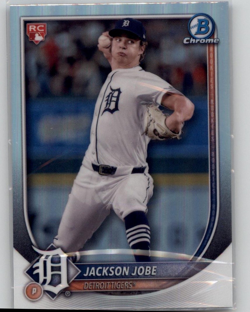 2025 Bowman #50 Jackson Jobe Bowman Chrome Red Rookie Logo