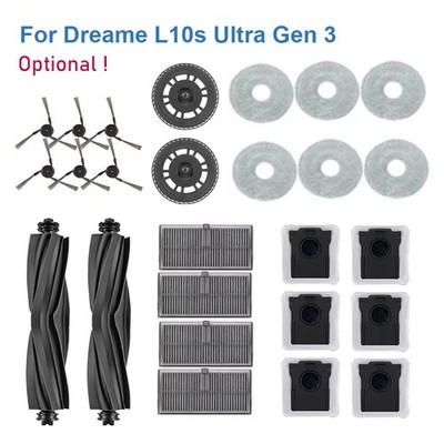 Replacement Parts For Dreame L10s Ultra Gen 3 Robot Vacuum Brush Filter Mop Pads