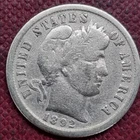 1892 S Barber Dime 10c Better Grade San Francisco  #100158