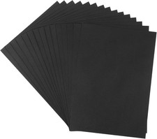 15 Blatt Tonpapier Schwarz, 250g/m² Papier A4 Bastelkarton Fotokarton für Bastel
