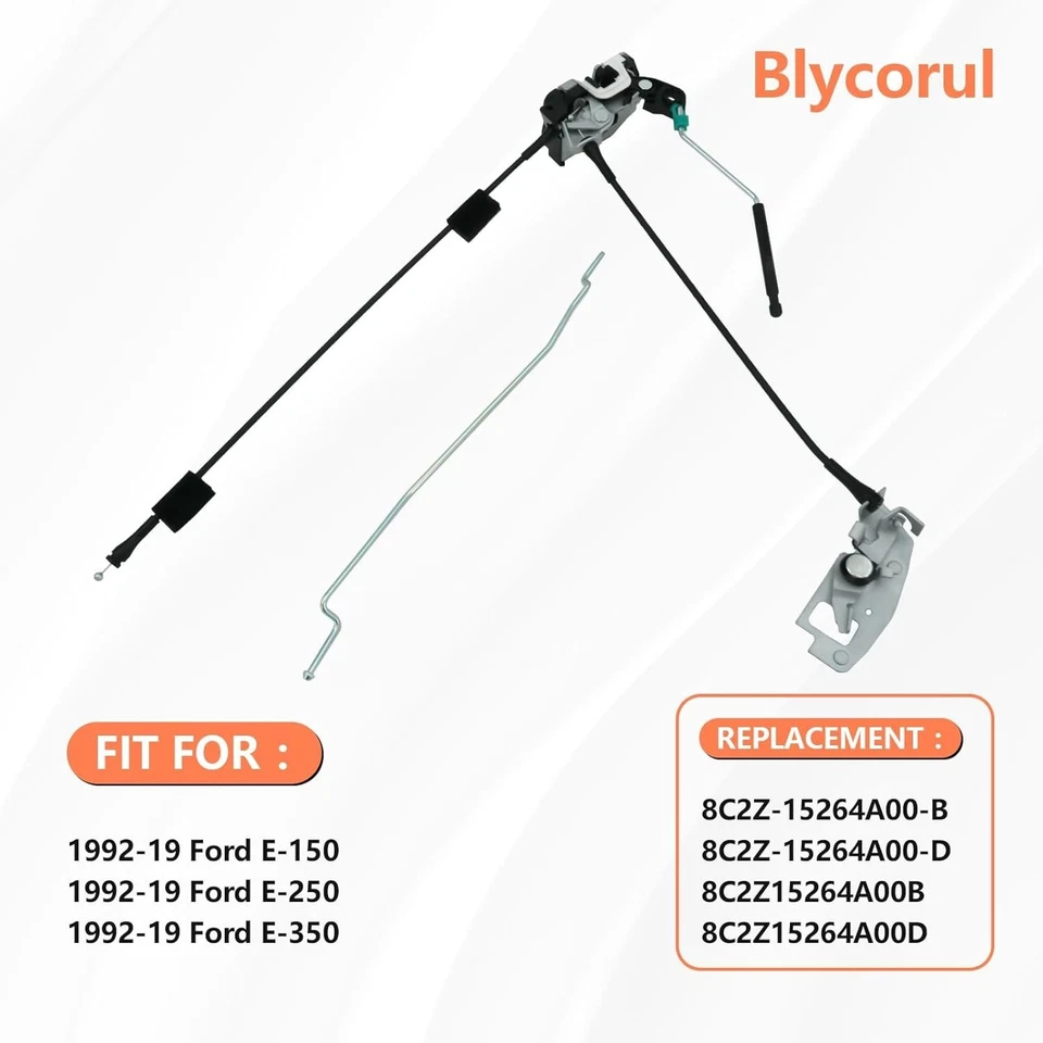 Side Hinged Door Latch Assembly compatible for Ford E150 E250 E350 RH Side Do... Foto 4 de 4