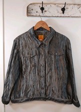 Ruby Rd. Womens  Sz 16 Jacket Gray Wrinkled S...