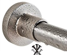 Tension Curtain Rod 43-73 Inch Brushed Nickel Shower Rod Stainless Steel
