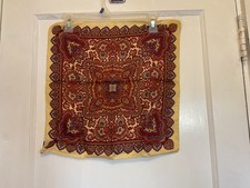 Square Multi-Color Paisley Silk Scarf 17  x17  