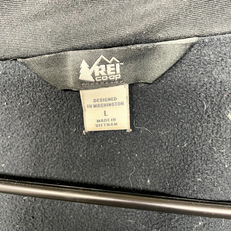 Мужской дождевик Rei Co-op большой серый с флисовой подкладкой нейлон водонепроницаемый на молнии - Изображение 3 из 4