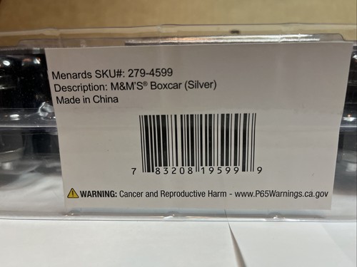 Menards O-Gauge M&M’S Silver Box Car New In Box Hard To Find Color - Picture 2 of 4