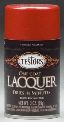 Testors 1837M Revving Red Gloss One Coat Lacquer 3 oz. Spray Paint Can