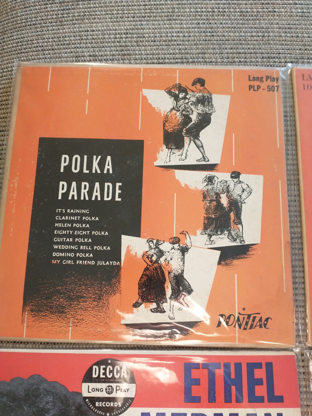 Vintage 1950s 10" Vinyl Four Record Lot. RCA Victor Decca Pontiac Merit Records.