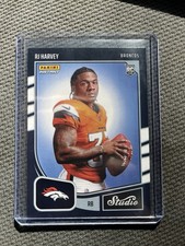 2025 Panini Instant NFL STUDIO ROOKIES RJ HARVEY DENVER BRONCOS RC SP #'d/367