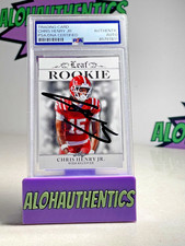 CHRIS HENRY JR SIGNED 2024 LEAF ROOKIE CARD PSA OHIO STATE ON CARD IP AUTO RARE. rookie card picture