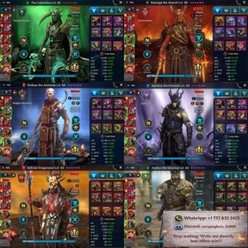 RaidShadowLegends| 14 Mythic|155 Legendary|Endgame|17M Power|Speed 441|1-kay all