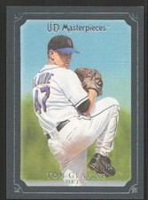 2007 Upper Deck Masterpieces Tom Glavine Green Linen #78 Card