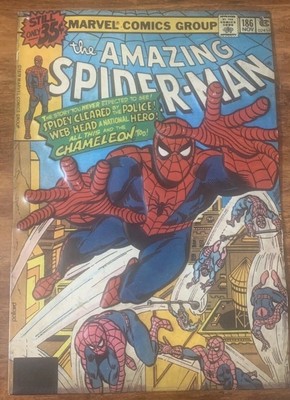 Vintage Marvel The Amazing Spiderman Comic Metal Plate Rare Collectable 186 1978