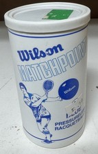 VTG Racquetball Can Wilson Matchpoint OPENED Replaced W/ 2 Green Ektelon Balls