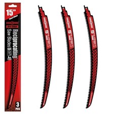 EZARC Japanese Teeth Reciprocating Saw Blade 15 Inch, Arc Edge Wood Pruning Saw