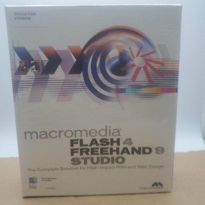 Macromedia Flash 4 & FreeHand 9 Studio   Education Version (PC/Mac)   Sealed