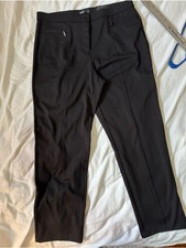 Simply Vera Vera Wang Black Ponte Pants Mid Rise Slim Straight Stretch L NWT