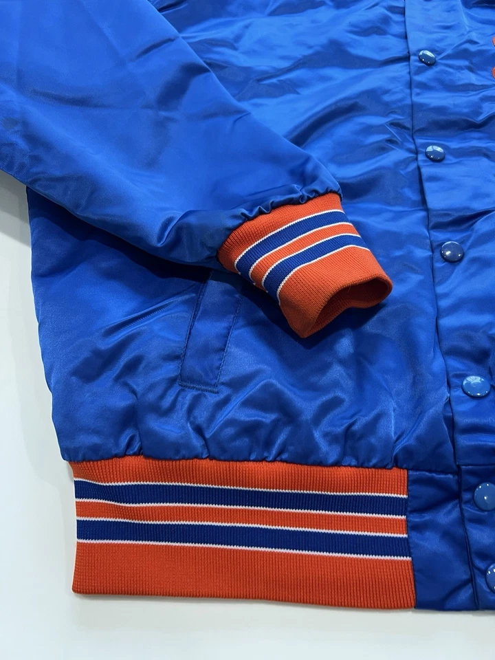 New York Mets Satin Bomber Dugout Jacket Size Youth L - Image 3 of 4