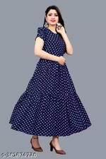 Polyster/Crepe fabric-Kurti Aanarkali code 119