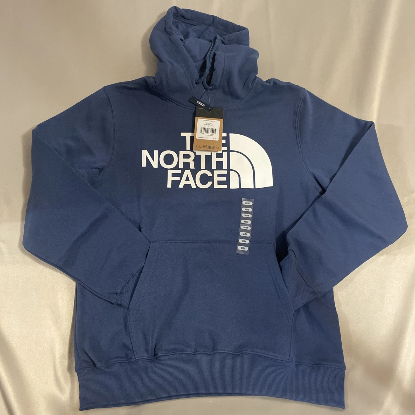 The North Face Half Dome Hoodie Men's Blue Cotton Pullover APP2396 - Medium M