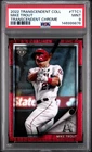 9876 Mike Trout 2022 Topps Transcendent Collection Chrome Red Refractor /4 PSA 9